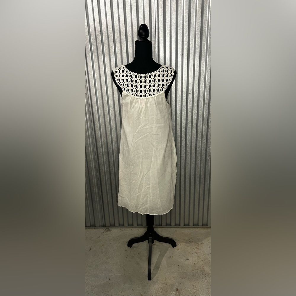 Women’s Lilly Pulitzer White Sleeveless Cotton Blend Midi Dress Designer Size 8 - Picture 2 of 4